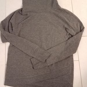 Grey turtleneck athleisure sweater